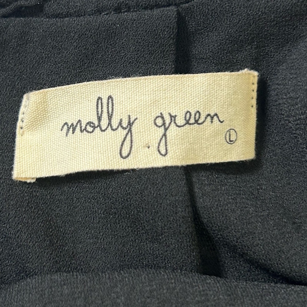 Molly Green Chic Black Mini Sundress w/Criss Cross Back. Size Large. - Picture 4 of 9